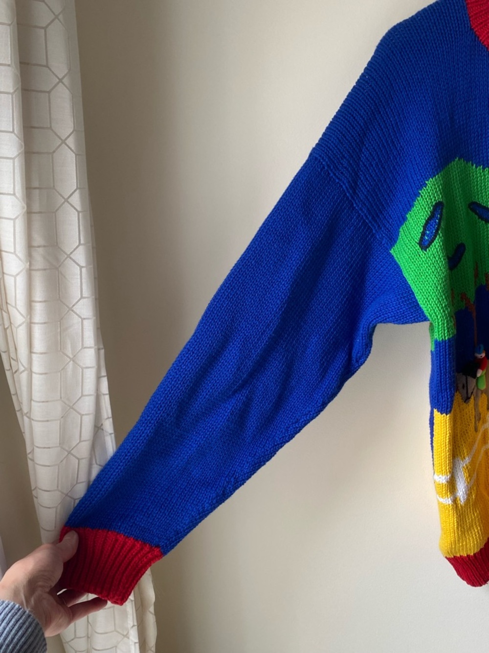 Horseriding themed 3D knit cardigan - Picture 10 of 15
